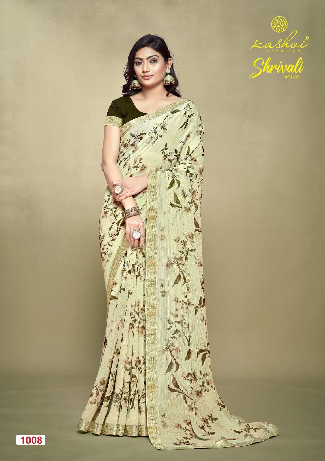 Kashvi Creation Shrivali Vol 03 White Cat Wholesale Fancy Sarees Catalog — Wholesale Sarees, Kashvi Creation wholesale from Surat - Gallery Image 3